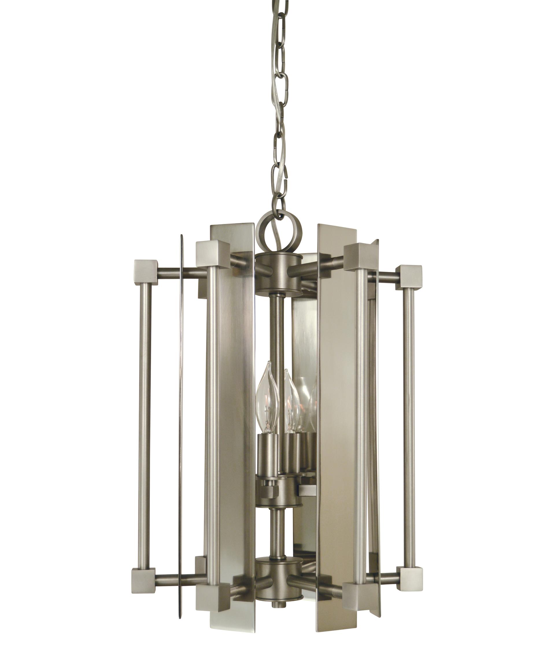 Framburg Louvre 12 Inch 4 Light Mini Chandelier Louvre - 4804 PN/MBLACK - Transitional