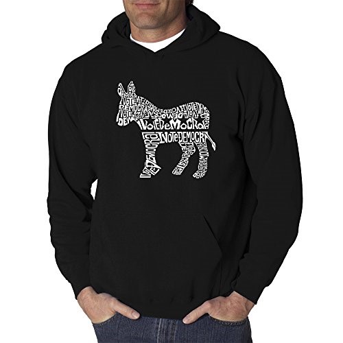 Men's Hooded Sweatshirt - I Vote Democrat