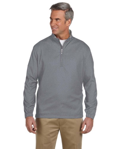 Ashworth 5330 Men's Houndstooth Half-Zip Jacket Navy S