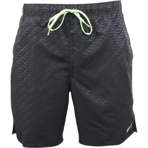 Nike Men's Core Emboss 9' Swim Black Trunk Volley Shorts Swimwear Sz: S