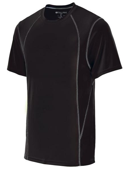222210.R17.L Youth Devote Shirt, Black & Graphite - Large