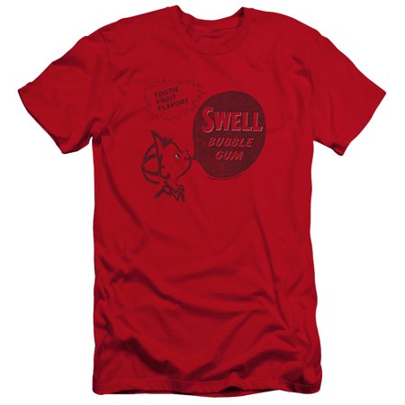 Dubble Bubble Swell Gum Premium Canvas Adult Slim Fit 30/1 T-Shirt Red