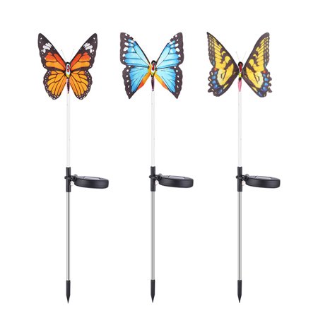Leyfeng Butterfly Solar Light with Solar Panel IP65 Water Resistance for Garden Patio Yard Courtyard Path