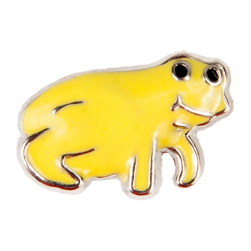 Enamel Dawg Tag Shoe Charm - Frog