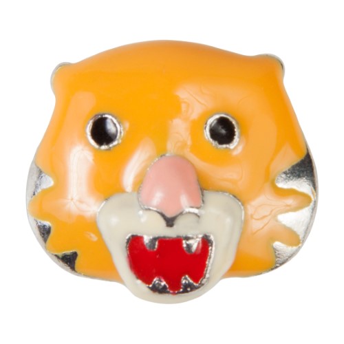Enamel Dawg Tag Shoe Charm - Tiger