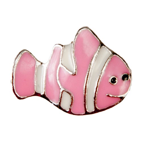 Mini Dawg Tag Shoe Charm - Pink Clownfish