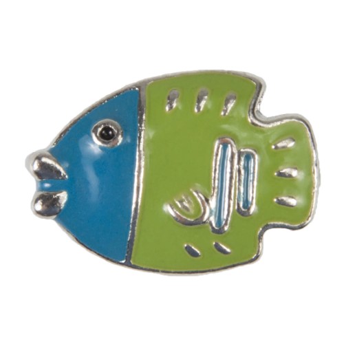 Mini Dawg Tag Shoe Charm - Fish