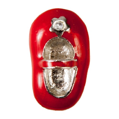 Enamel Dawg Tag Shoe Charm - Baby Shoe