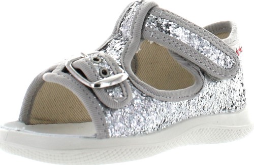 Naturino Girls 7786 Fashion Sandals, Silver Glitter,21
