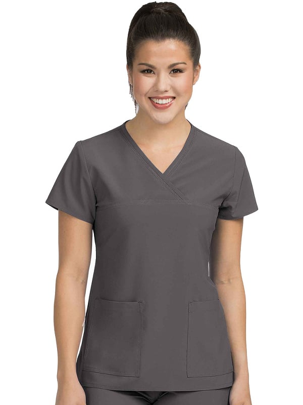 Activate by Med Couture Women's 8532 Mesh Fluid Scrub Top -NEW-FREE SHIP