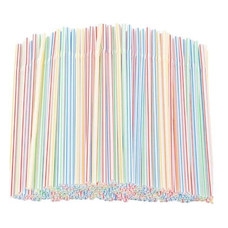 Roliyen Disposable Colored Elbow Material Straws Juice Drink Milk Tea Straws
