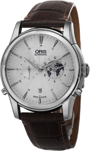 Oris Men's 690 7690 4081 LS2 'Artelier' Silver Dial Brown Leather Strap Limited Edition Watch