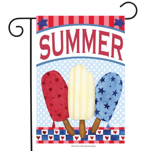 Red White and Blue Pops Summer Garden Flag