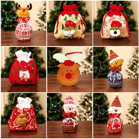 COOLL Cute Candy Bag Convenient Non Woven Fabric Xmas Element 3D Gifts Bag for Festival  Color#5954
