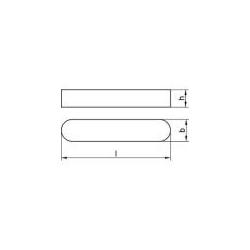 TOOLCRAFT 138794 Passfedern DIN 6885 Stahl 10 St.