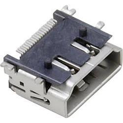 BKL Electronic 0907006 HDMI-Steckverbinder Buchse, Einbau Horizontal Polzahl (num): 19 Silber