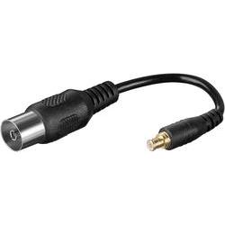 Goobay 67227 DVB-T Antenna-Adapter, 0.1m Cable Length, Black