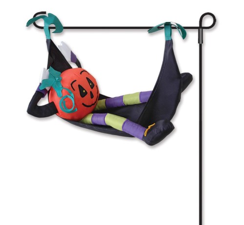 Jack in a Hammock Halloween Garden Charm Decorative Garden Accent 12.5
