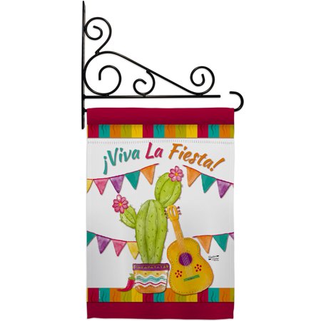 Party Viva La Fiesta Garden Flag Set Celebration 13 X18.5 Double-Sided Decorative Vertical Flags House Decoration Small Banner Yard Gift