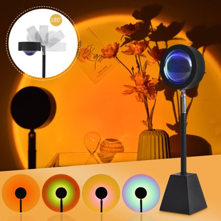 Womail Spring Home Decor Sunset Projection Lamp LED Sunset Projector Lamp Romantic Golden Hour Night Light for Room Decor  Selfies  Photography  Photo