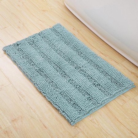 Bath Mat for Bathroom Rugs Non Slip Ultra Thick and Soft Chenille  Bathroom Rugs and Mats Sets Shower Tub (Green 20*32 )