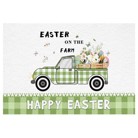 Easter Mat Kitchen Bath Floor Mats Area Non-Slip Rugs Indoor Outdoor Entrance Doormat Easter Printed Decorative Door Mat