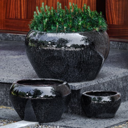 Campania International Maria Round Planter - Set of 3 Galaxy - 6051-3103