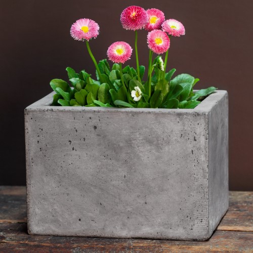 93-194-5104 Small Geo Planter - Natural Fiber Cement  4-Piece