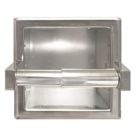 Bradley 5105-520000 - Recessed Single Roll Toilet Paper Dispenser with Spare Roll
