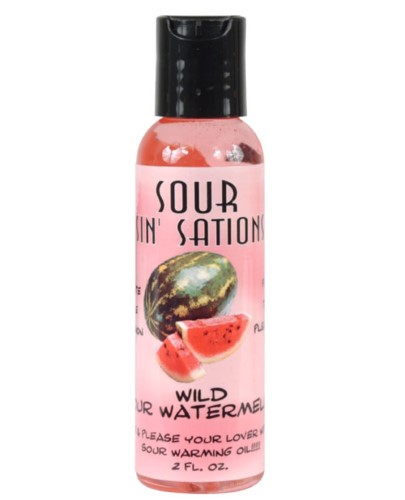 Sour Sin Sations Warming Edible Oil - 2 Oz Wild Sour Watermelon