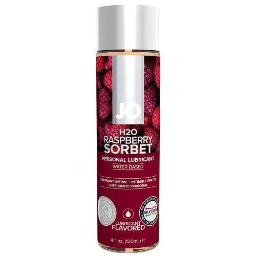 System JO H2O Water Based Flavored Lubricant, Raspberry Sorbet, 4 Oz