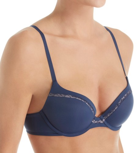 Self Expressions SE9500 Comfort Devotion Memory Foam Demi Bra (Navy W/Glass 34C)