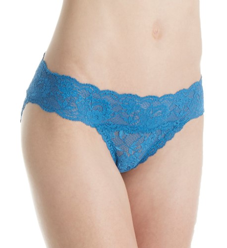 Cosabella Never Say Never Tootsie Low Rise Bikini Panty (Ardesia Blue L) Model: Nvr0521