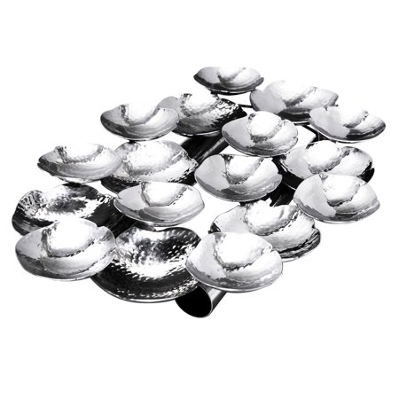 1PACK Eastern Tabletop 9335 18  X 12  Stainless Steel Hors D Oeuvres Hammered Sectional Platter