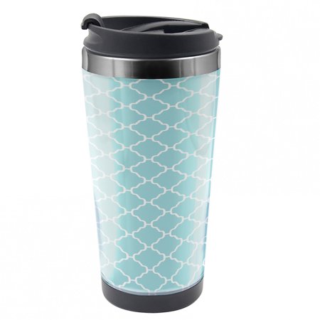 Garden Travel Mug  Daisies Rural Cottage  Steel Thermal Cup  16 Oz  by Ambesonne