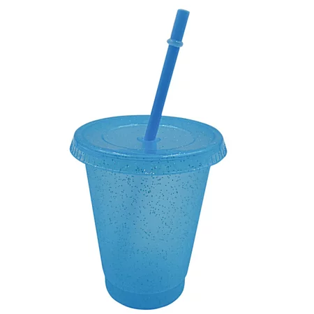 Roliyen Reusable Sequined Glitter Cups with Lids Straws Tumblers Cup for Adults and Kids