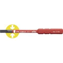 Wiha Screwdriver Bit, 6 Mm Tip, Slotted Drive, 75 Mm Overall 1-Piece