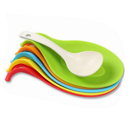 Kitchen Tool Put a Spoon Mat Insulation Placemat Silicone Mat Heat Resistant Color Random Sale 9862