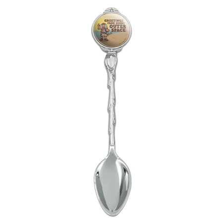 Greetings from Sunny Outer Space Uncle Travelling Matt Fraggle Rock Novelty Collectible Demitasse Tea Coffee Spoon