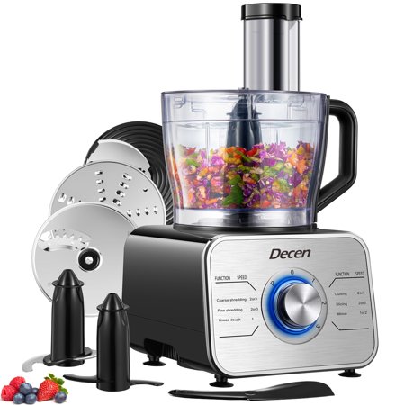 Food Processor  Electric Meat Grinder & Powerful 300W Food Chopper with Two Bowls (7 Cup+8 Cup) & 2 Bi-Level Blades for Nuts  Meat  Onion  Garlic  Bab