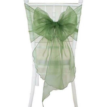 1PK Wide Organza Chair Sashes - Clover 51848 (10pcs/pk)