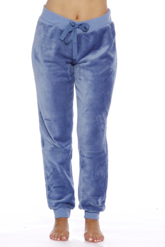 Just Love Velour Pajama Pants Joggers for Women 6317-10195-M (Blue Hike  Large  Regular)
