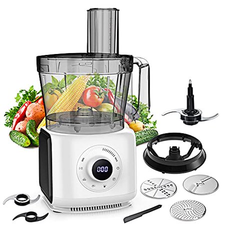 [14 Cup] Food Processor - 2021 MAGICCOS 1000W Food Processor  7 Variable Speeds  LCD Upgraded Digital Food Processor  Multi-function 7 in-1 Chopping/S