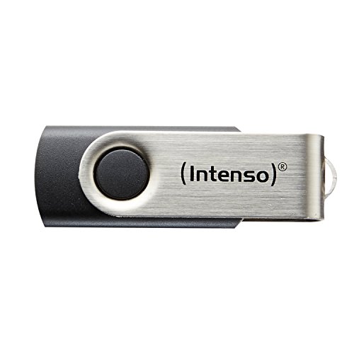 Intenso 8GB USB 2.0 Memory Pen, Basic Line, Black & Silver thumbnail
