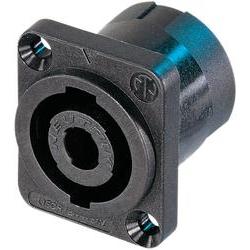 Neutrik NL4MP-ST Audio Socket 4-Pole Black D-Shape Flange Secure Lock
