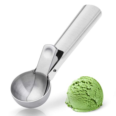 Premium Ice Cream Scoop – Stainless Steel Ice Cream Scooper with Easy Trigger  Cookie Spoon with Comfortable and Anti-Freeze Handle  Perfect for Fro