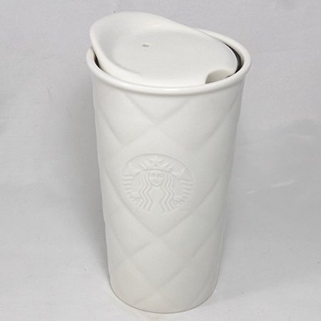 Starbucks Coffee 2012 Double Wall Ceramic Traveler - Quilt  12 Fl Oz