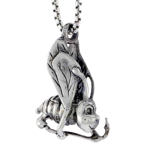 Sterling Silver Bumble Bee Charm, 5/8 Inch Tall