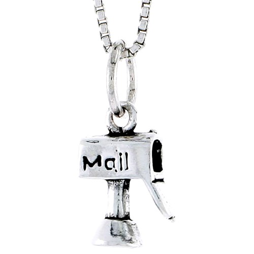 Sterling Silver Mailbox Charm, 1/2 Inch Tall