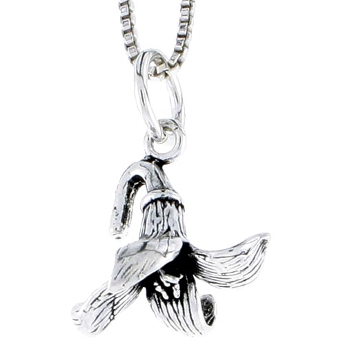 Sterling Silver 4-Petal Flower Charm, 1/2 Inch Tall